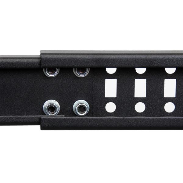 25U Adjustable Depth Open Frame 4 Post Server Rack w/ Casters & Cable Mgmt Hooks