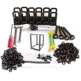 25U Adjustable Depth Open Frame 4 Post Server Rack w/ Casters & Cable Mgmt Hooks