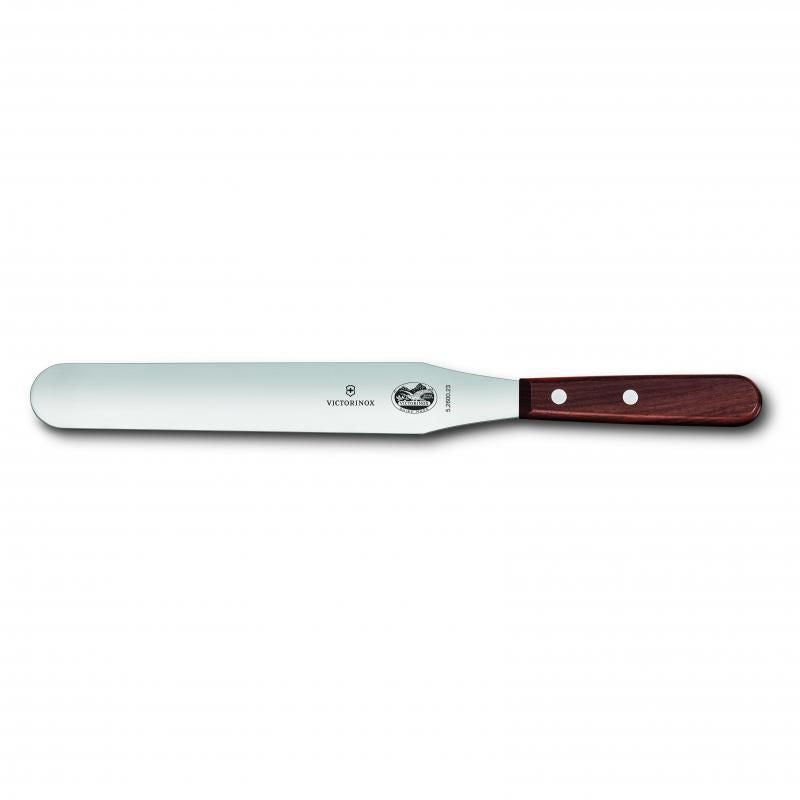 Victorinox 20cm spatula with flexible blade and rosewood handle, ideal for precise icing and slicing of desserts.