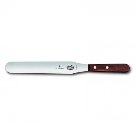 Victorinox 20cm spatula with flexible blade and rosewood handle, ideal for precise icing and slicing of desserts.