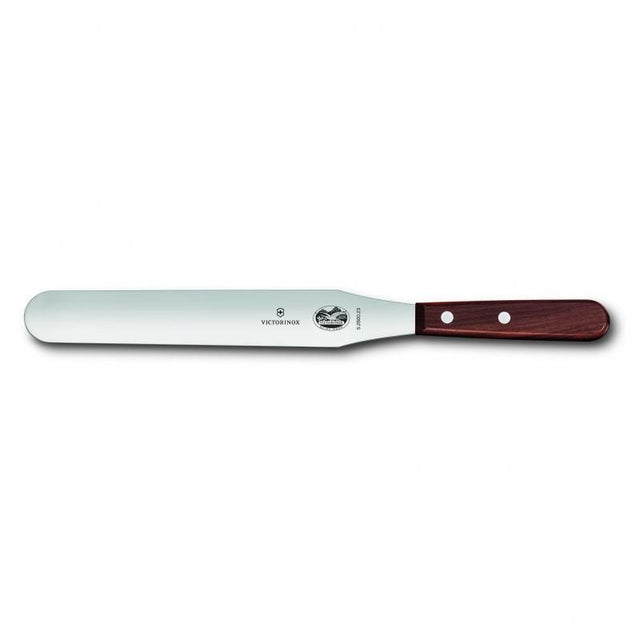 Victorinox 20cm spatula with flexible blade and rosewood handle, ideal for precise icing and slicing of desserts.