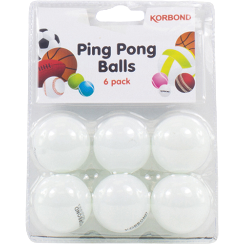 Ping Pong Balls Korbond 6 Pack