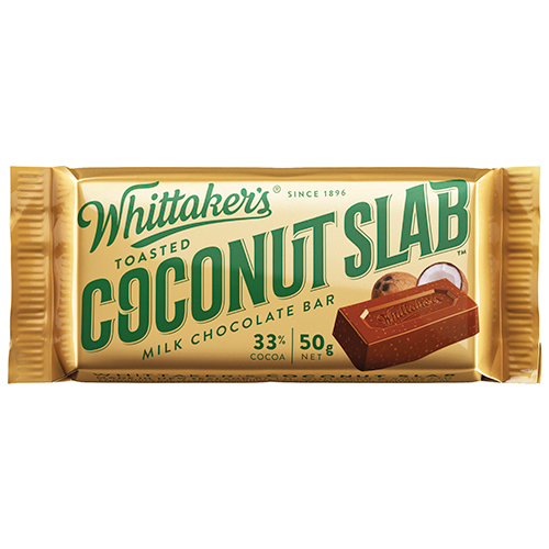 Whittaker's Toasted Coconut Slab 50 x 50g