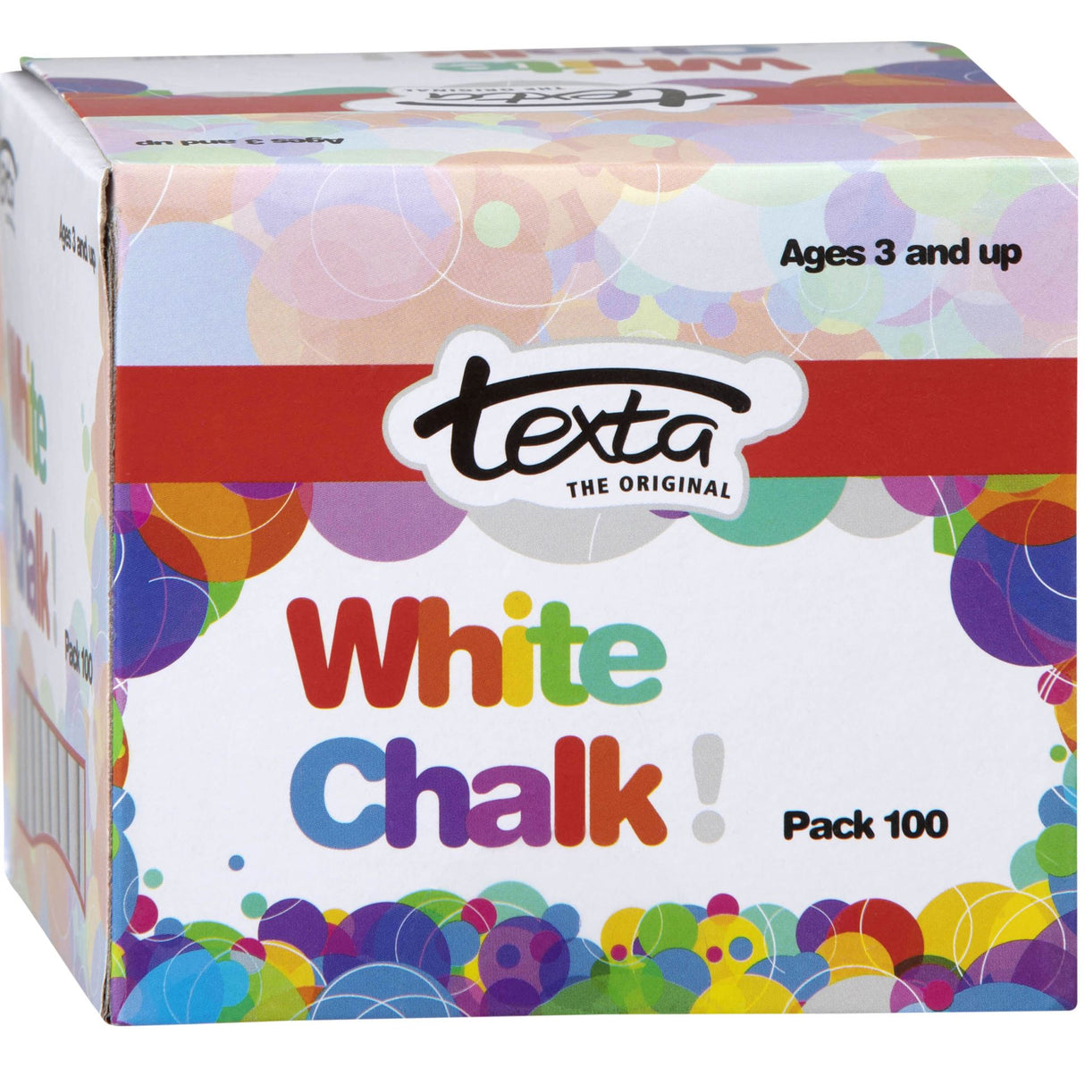 Texta Chalk White Pack 100: Premium, dust-free chalk for vibrant, clean writing on blackboards; ideal for classrooms and creativity.