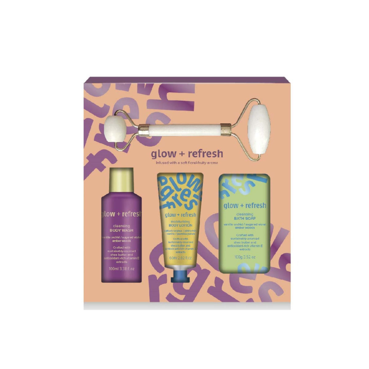 Glow N Refresh Bath & Body Gift Set 4pc
