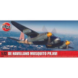 Plastic model kit of the Airfix De Havilland Mosquito PR.XVI, a fast reconnaissance aircraft from WWII, 1:72 scale.