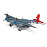 Plastic model kit of the Airfix De Havilland Mosquito PR.XVI, known for its speed in military reconnaissance missions.