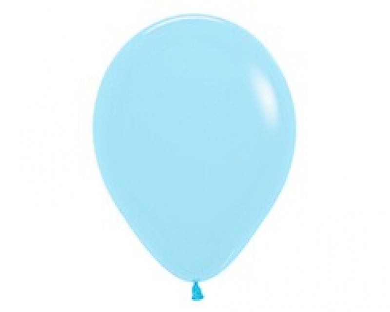 12cm pastel matte blue latex balloons in a pack of 50, perfect for elegant celebrations and versatile decor.