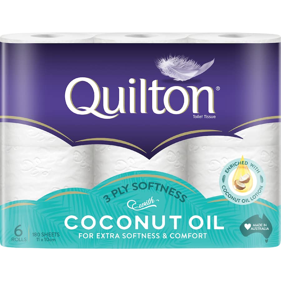 Quilton Toilet Paper 3ply Coconut - 6pack