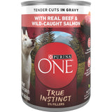 Purina One True Instinct Wet Dog Food Beef & Salmon In Gravy Can 368g