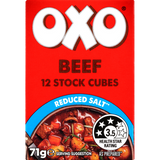 Reduced Salt Beef Stock Cubes - OXO - 71g