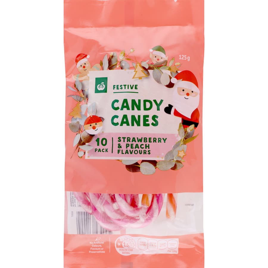 Woolworths Candy Canes Assorted 125g