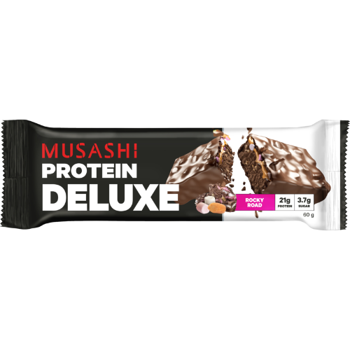 Musashi Rocky Road Flavour Deluxe Protein Bar 12 x 60g