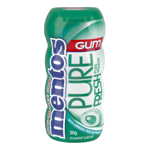 Mentos Pure Fresh Spearmint Flavour Sugarfree Gum 10 x 30g