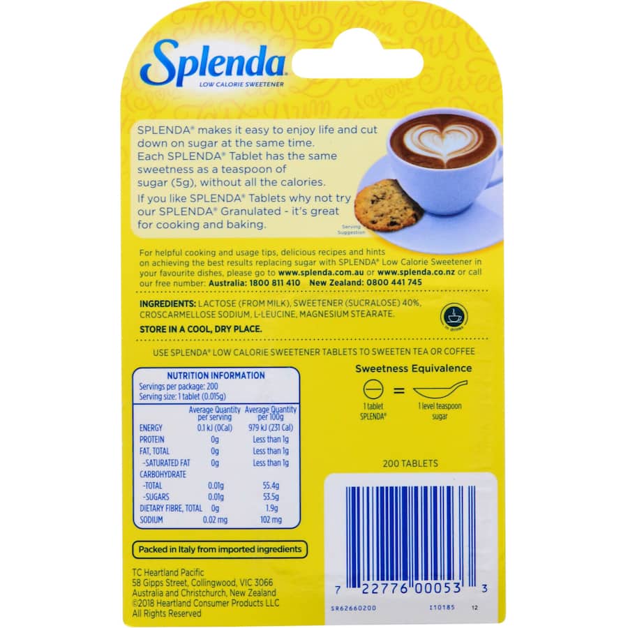 Splenda Sweetener  Tablets 200pack