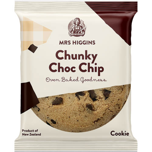 Mrs Higgins Chunky Choc Chip Cookie 40G x 100 Units