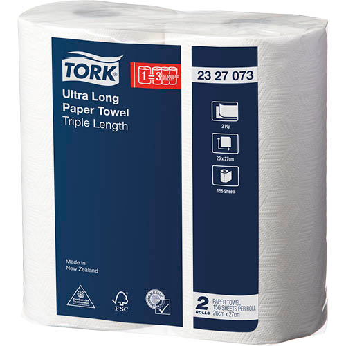 Tork 2327073 Kitchen Towel 2Ply Twin Pack 2 x 156