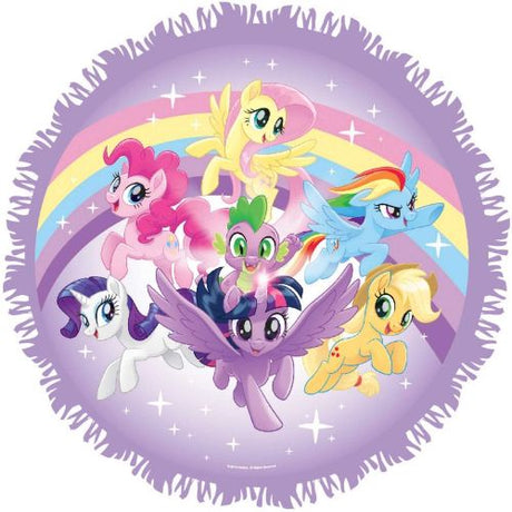 Colorful My Little Pony piñata featuring Twilight Sparkle and friends, perfect for birthday parties and fun celebrations.