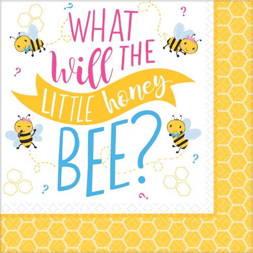 Lunch Napkins - What Will It Bee? - Pack of 16