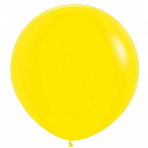 Bright yellow latex balloons, 60cm, pack of 3, perfect for festive occasions and party decorations.