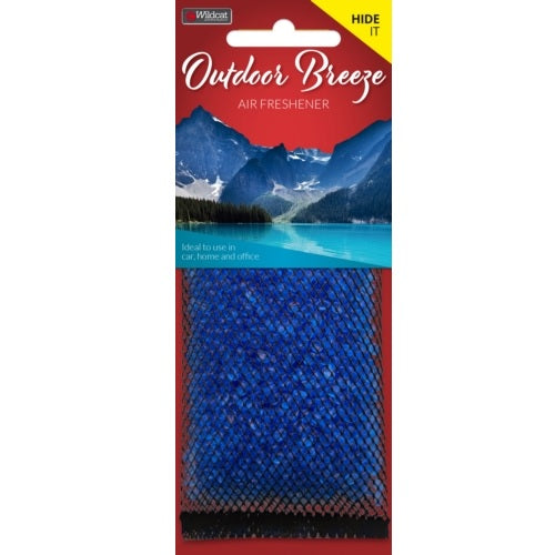 Air Freshener Hide It Outdoor Breeze by WILDCAT, a discreet under seat sachet for long-lasting odor elimination in various spaces.