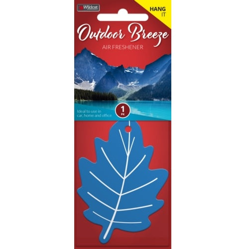 Air Freshener Leaf Outdoor Breeze by WILDCAT: leaf-shaped air freshener with outdoor scent, perfect for home or car use.