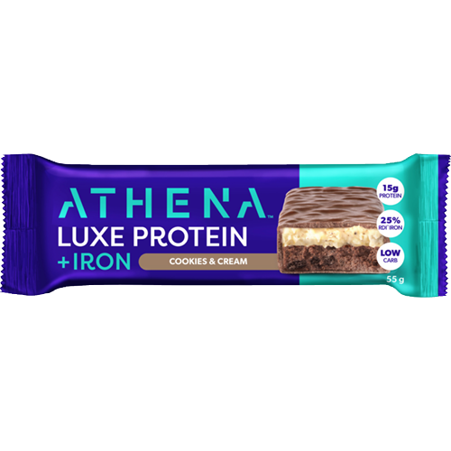 Athena Luxe Protein Protein + Iron Cookies & Cream 12 x 55g