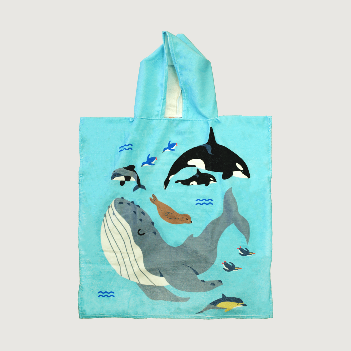 Moana Road - Sea Life Towel Hoodie - Under the Sea (Age 2 - 4)