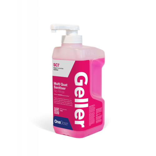 Geller OneDose SC7 No Rinse Sanitiser Super Concentrate 1l