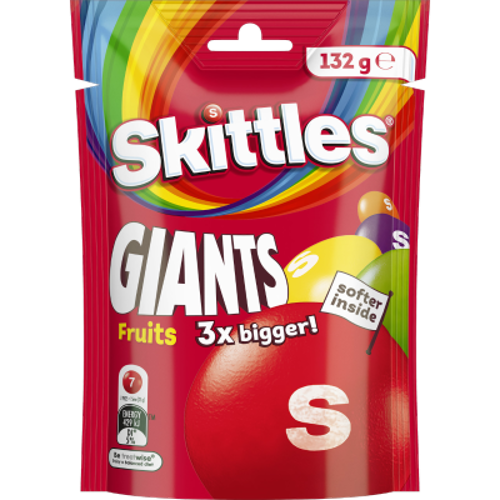 Giant Fruit Lollies Skittles 132g