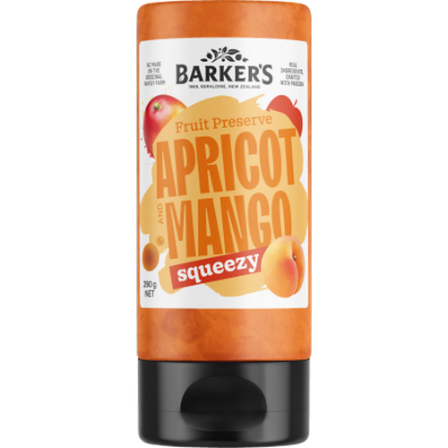 Apricot & Mango Squeezy Fruit Preserve Barker’s 290g