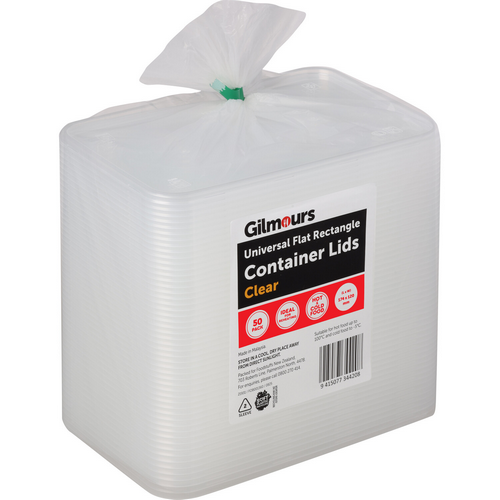 Gilmours Rectangle Universal Lid 50pk