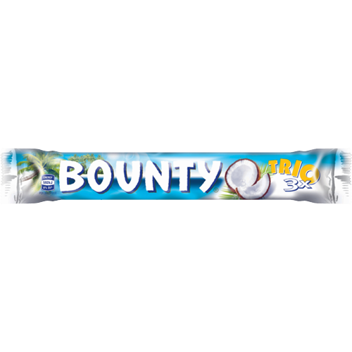 Bounty Milk Chocolate Trio Bars 21 x 75g