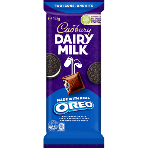 Oreo Vanilla Chocolate Block Cadbury 162g
