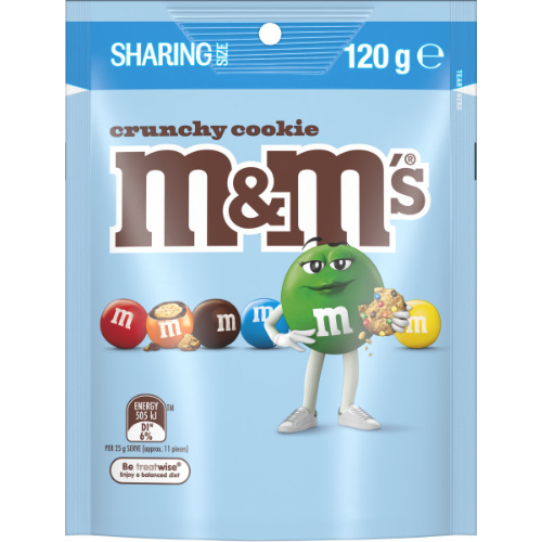 M&M's Crunch Cookie Chocolate Pouch 120g
