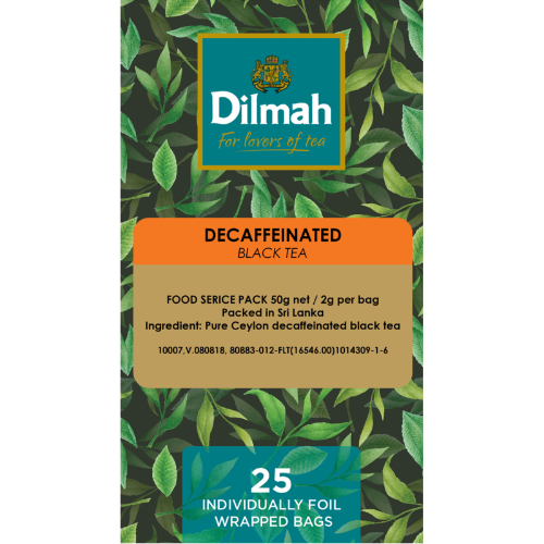 Decaffeinated Black Tea Bags - Dilmah - 25 Enveloped Bags