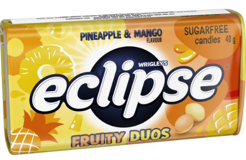 Fruity Duos Pineapple & Mango Sugar Free Candies - Eclipse - 12 x 40g