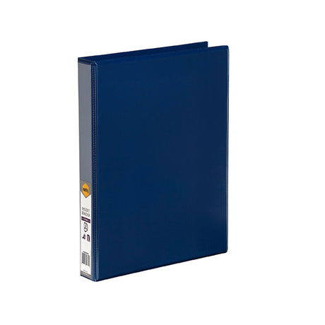 Blue A4 Marbig C/View Insert Binder with 25mm ring, clear overlay for customization, and eco-friendly recycled materials.