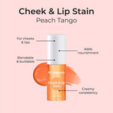 Mcobeauty Cheek & Lip Stain 2 In1 Cream Tint Peach Tango 5mL
