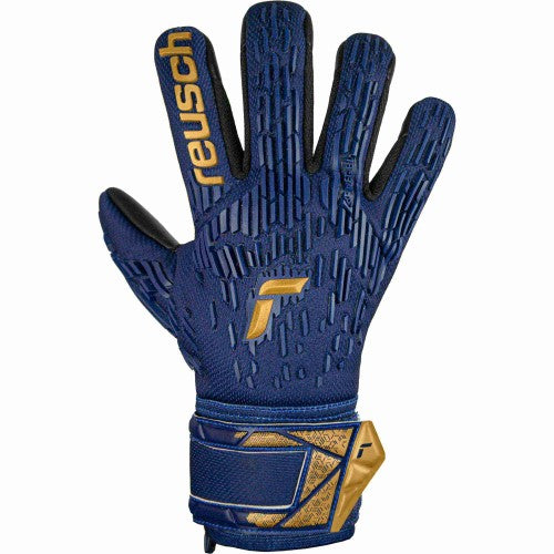 Gloves  - Reusch Freegel Silver Junior - Blue/Gold/Black - Size 7