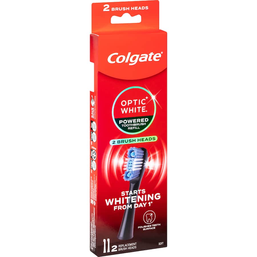 Colgate Optic White Battery Brush Refills  2pack