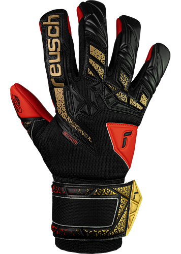 Gloves  - Attrakt Freegel Silver - Black/Gold/Fiery Red - Size 9