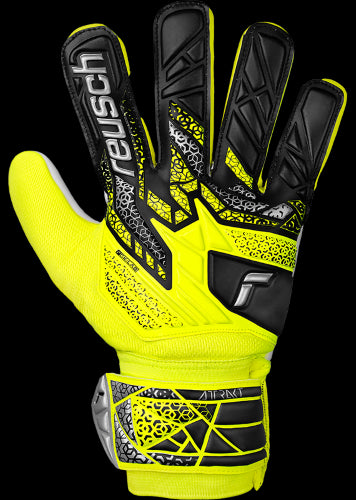 Gloves  - Attrakt Starter Solid - Safety Yellow/Silver - Size 5