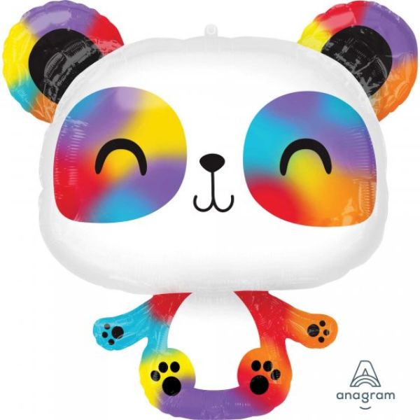 SuperShape XL Panda Balloon, 60cm foil, vibrant design, ideal for celebrations and children's parties.