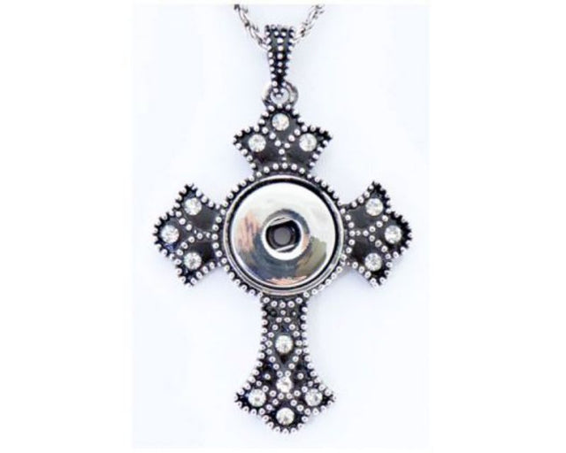 Elegant Snap REDFOX Cross Necklace with an 80cm adjustable chain, featuring a stylish cross pendant for versatile styling.