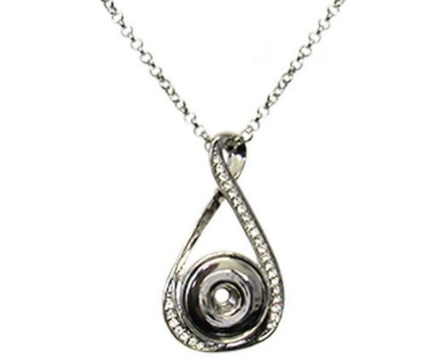 Elegant Snap REDFOX Diamante Infinity Necklace, 47cm chain with sparkling diamantes, perfect for any occasion.