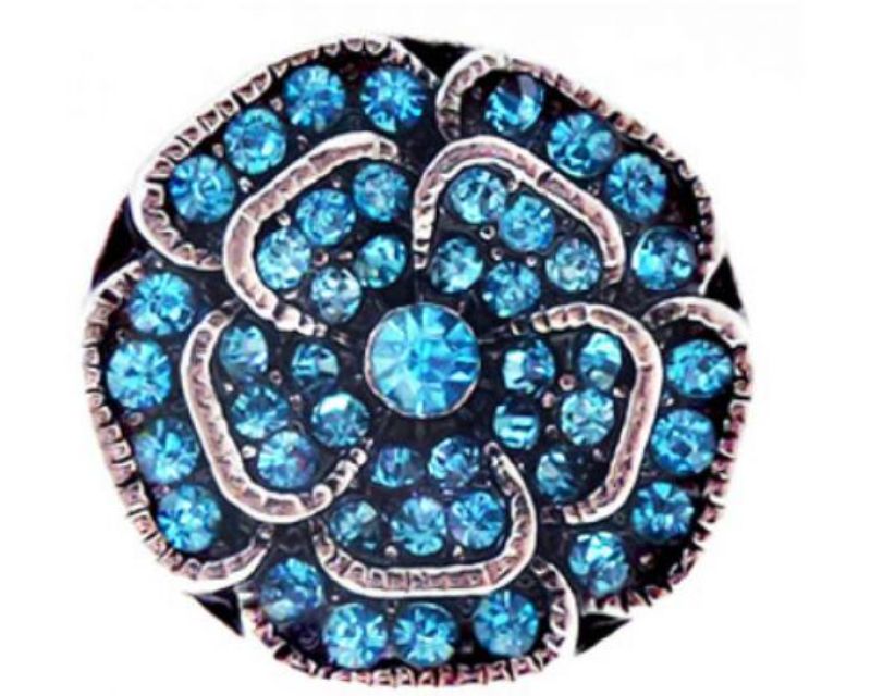 Snap REDFOX-Rose Blue Crystals
