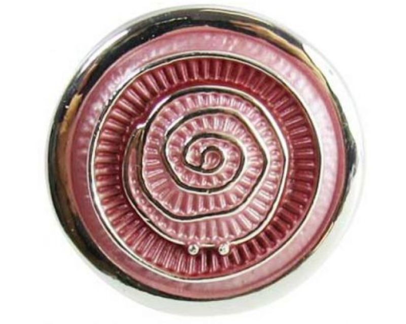Vibrant pink rose accessory with a secure snap closure, perfect for elevating any outfit with elegance and style.
