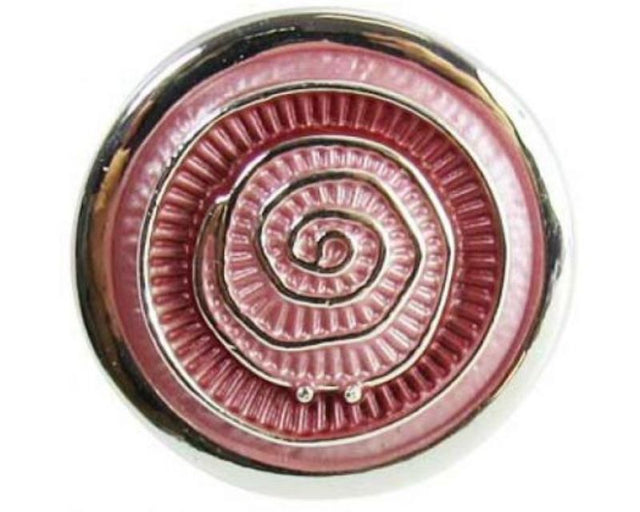Vibrant pink rose accessory with a secure snap closure, perfect for elevating any outfit with elegance and style.