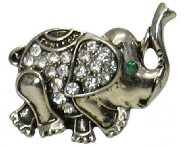 Elegant diamante-adorned elephant figurine symbolizing strength and wisdom, perfect for decor or as a thoughtful gift.